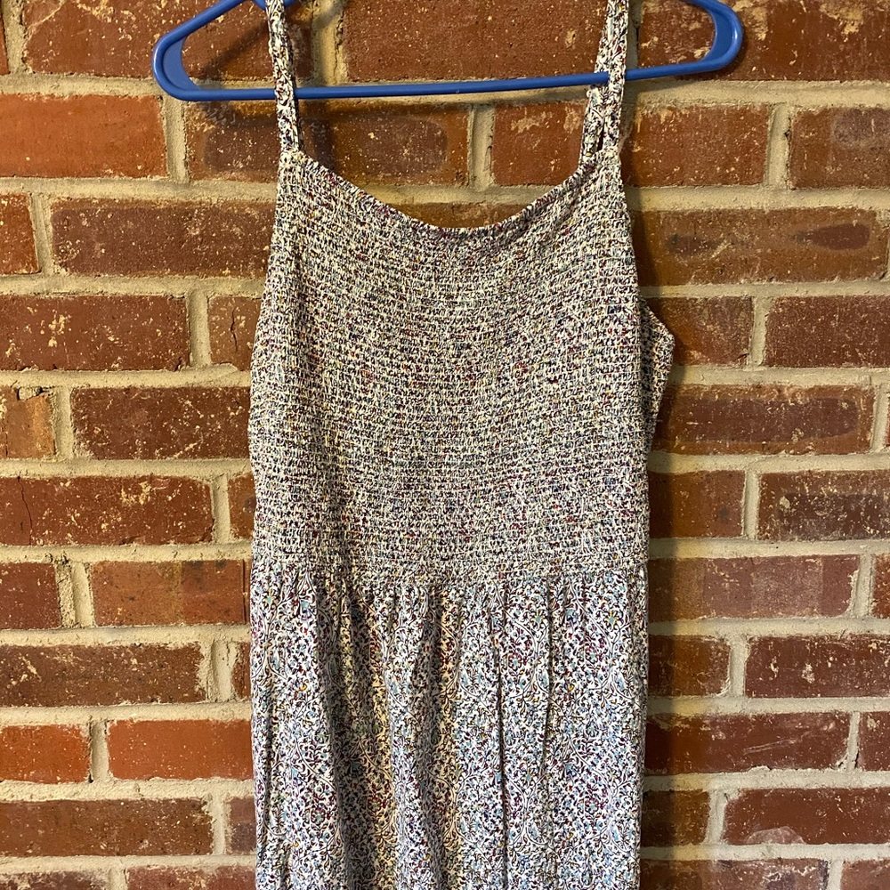 Smocked bodice floral maxi